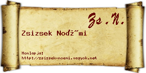 Zsizsek Noémi névjegykártya