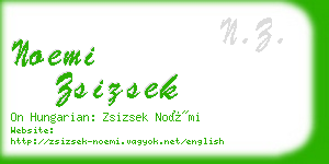 noemi zsizsek business card